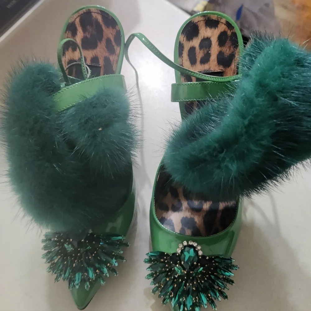 Philipp Plein Broche Slingback Jewel Heels 36 Size 6 - Picture 11 of 11